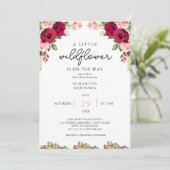 小さな野草のフローラエレガントの赤ちゃんシャワー 招待状 (スタンド正面)
