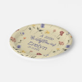 小さな野草のベビーガール ペーパープレート (アングル)