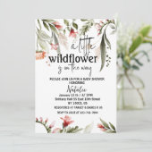 小さな野草のベビーシャワー招待状 招待状 (スタンド正面)