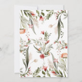 小さな野草のベビーシャワー招待状 招待状 (裏面)