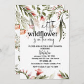 小さな野草のベビーシャワー招待状 招待状 (正面/裏面)