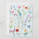 小さな野草の少年の赤ちゃんシャワー招待状 招待状 (裏面)