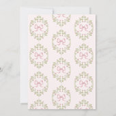 小さな野草の庭は赤ちゃんシャワーを弓を振る 招待状 (裏面)