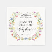 小さな野草の素朴なボホ女の子シャワー スタンダードカクテルナプキン (正面)