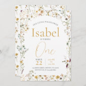 小さな野草の誕生日 招待状 (正面/裏面)