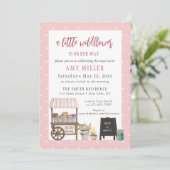 小さな野草の赤ちゃんシャワー招待状 招待状 (スタンド正面)