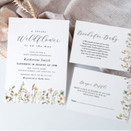 小さな野草の赤ちゃんシャワー招待状 招待状