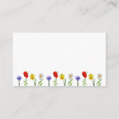 小さな野草の赤ちゃんシャワー本ベビー エンクロージャーカード (裏面)