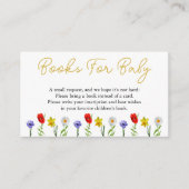 小さな野草の赤ちゃんシャワー本ベビー エンクロージャーカード (正面)