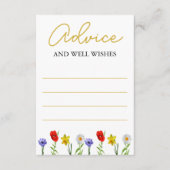 小さな野草の赤ちゃんシャワー アドバイスカード (正面)