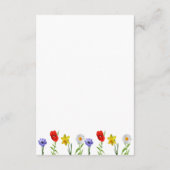 小さな野草の赤ちゃんシャワー アドバイスカード (裏面)