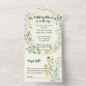 小さな野草の赤ちゃんシャワー オールインワン招待状 (内側)