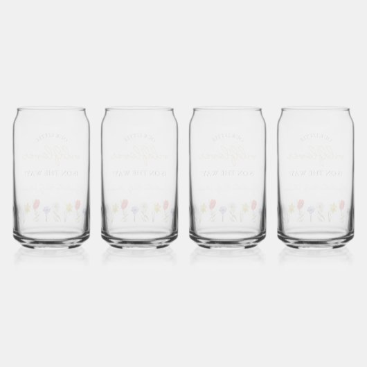 小さな野草の赤ちゃんシャワー ガラス缶 (裏面)