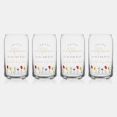 小さな野草の赤ちゃんシャワー ガラス缶 (正面)