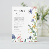 小さな野草の赤ちゃんシャワー サンキューカード (スタンド正面)