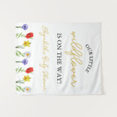 小さな野草の赤ちゃんシャワー タペストリー (正面(横))