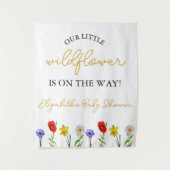 小さな野草の赤ちゃんシャワー タペストリー (正面)