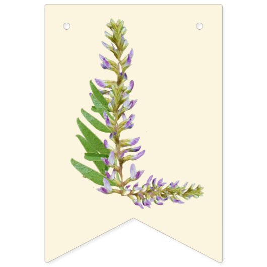 小さな野草の赤ちゃんシャワー バンティングフラッグ (第1の旗)