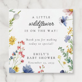 小さな野草の赤ちゃんシャワー フェイバータグ