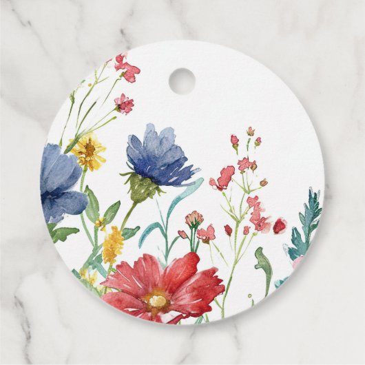 小さな野草の赤ちゃんシャワー フェイバータグ (裏面)