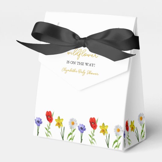 小さな野草の赤ちゃんシャワー フェイバーボックス (正面サイド)