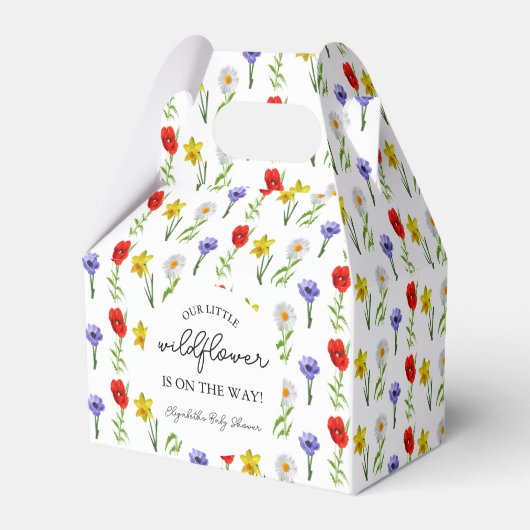 小さな野草の赤ちゃんシャワー フェイバーボックス (正面サイド)