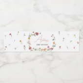 小さな野草の赤ちゃんシャワー ペットボトルラベル (シングルラベル)