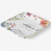 小さな野草の赤ちゃんシャワー ペーパープレート (傾斜あり)