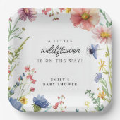 小さな野草の赤ちゃんシャワー ペーパープレート (正面)