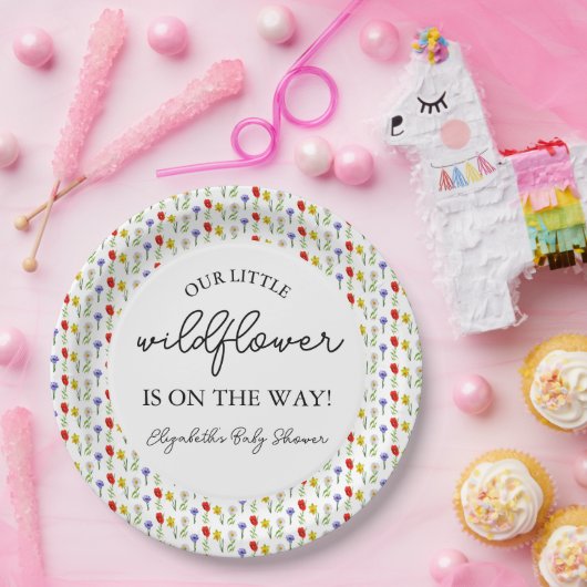 小さな野草の赤ちゃんシャワー ペーパープレート (パーティー)