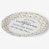 小さな野草の赤ちゃんシャワー ペーパープレート (アングル)