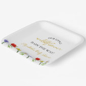 小さな野草の赤ちゃんシャワー ペーパープレート (傾斜あり)