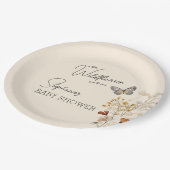 小さな野草の赤ちゃんシャワー ペーパープレート (アングル)