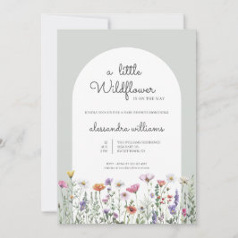 小さな野草の赤ちゃんシャワー 招待状