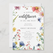 小さな野草の赤ちゃんシャワー 招待状 (正面)
