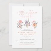 小さな野草の赤ちゃんシャワー 招待状 (正面)