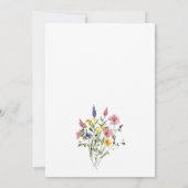 小さな野草の赤ちゃんシャワー 招待状 (裏面)