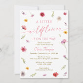 小さな野草の赤ちゃんシャワー 招待状 (正面)