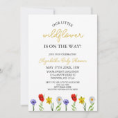 小さな野草の赤ちゃんシャワー 招待状 (正面)