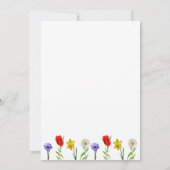 小さな野草の赤ちゃんシャワー 招待状 (裏面)