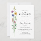 小さな野草の赤ちゃんシャワー 招待状 (正面)