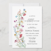 小さな野草の赤ちゃんシャワー 招待状 (正面)