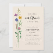 小さな野草の赤ちゃんシャワー 招待状 (正面)