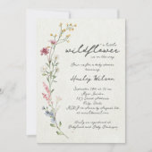 小さな野草の赤ちゃんシャワー 招待状 (正面)