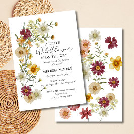 小さな野草の赤ちゃんシャワー 招待状