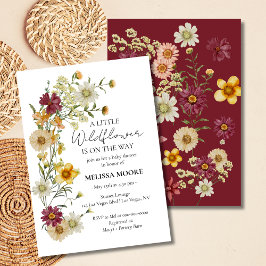 小さな野草の赤ちゃんシャワー 招待状