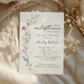 小さな野草の赤ちゃんシャワー 招待状