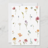 小さな野草の赤ちゃんシャワー 招待状 (裏面)