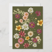 小さな野草の赤ちゃんシャワー 招待状 (裏面)