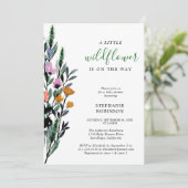 小さな野草の赤ちゃんシャワー 招待状 (スタンド正面)